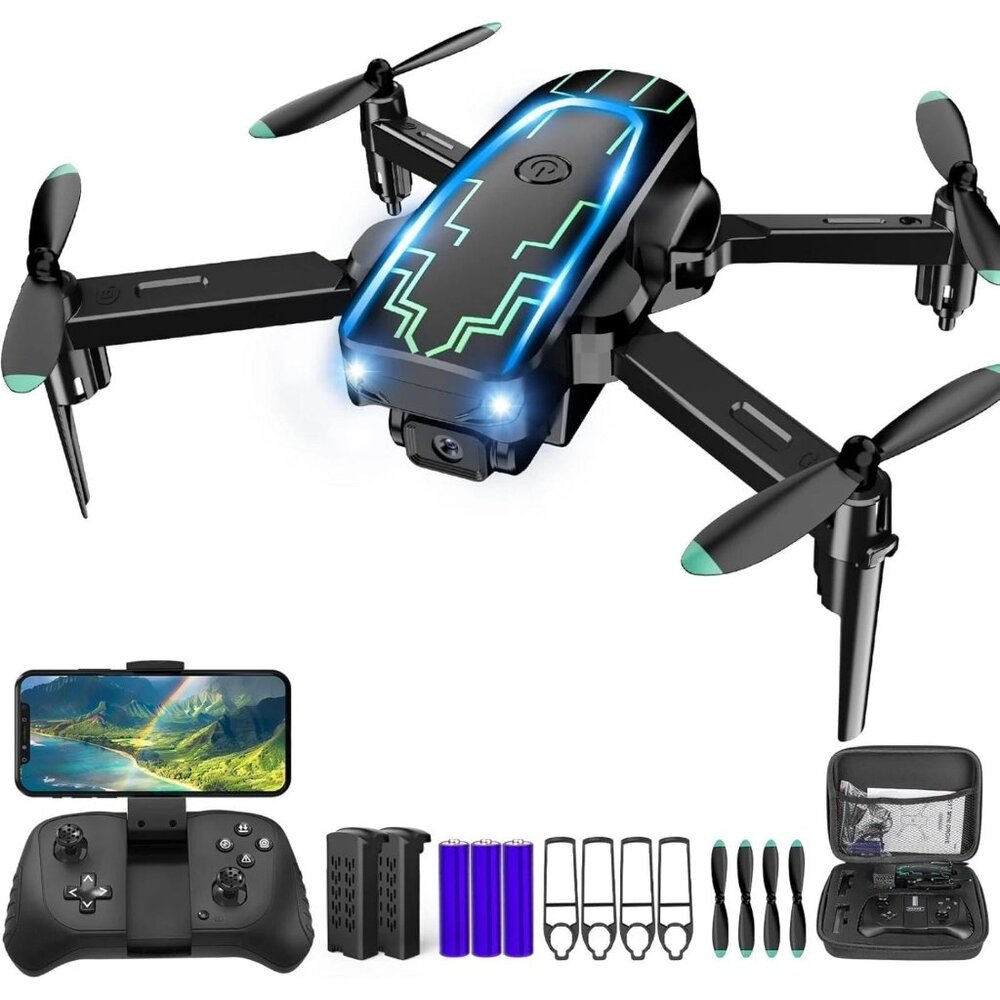 Mini Drone with Camera for Adults Kids - 1080P HD FPV Camera Drones with 90° ...